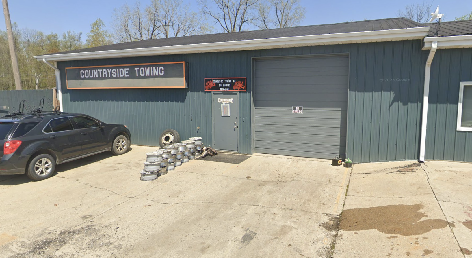 Countryside Towing shop building on Wohlert St in Angola, Indiana